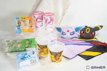 ブイズをイメージしたフラッペやサンドイッチなどがファミマで6月24日より発売！「ポケポケ」のプレゼントコードがもらえるキャンペーンも