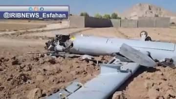 撃墜されたイスラエルの「ヘルメス」ドローン、イラン国営テレビが映像公開