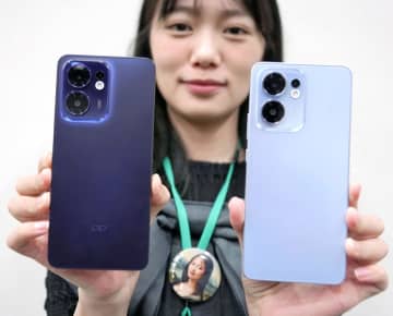 最新AI搭載の主力スマホ　オッポ、5万円弱