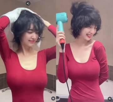 はち切れそうなパツパツ衣装も話題に…かつて“韓国の広末涼子”と呼ばれた女優、視線を奪うボリューム感【PHOTO】