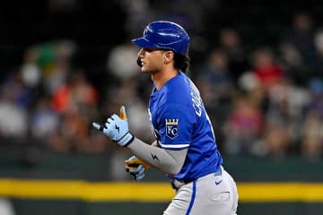 「ボールの位置を見てくれ！」　“大谷翔平2世”が待望1号を打ったコースに衝撃、米記者も実況も「首の高さ」