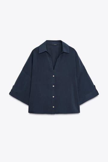 40・50代こそ『ネイビー』が正解！【ZARA】大人の1軍♡「サマ見えトップス」