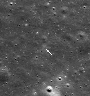 米NASA、月面に衝突の跡確認　ispace開発の着陸船