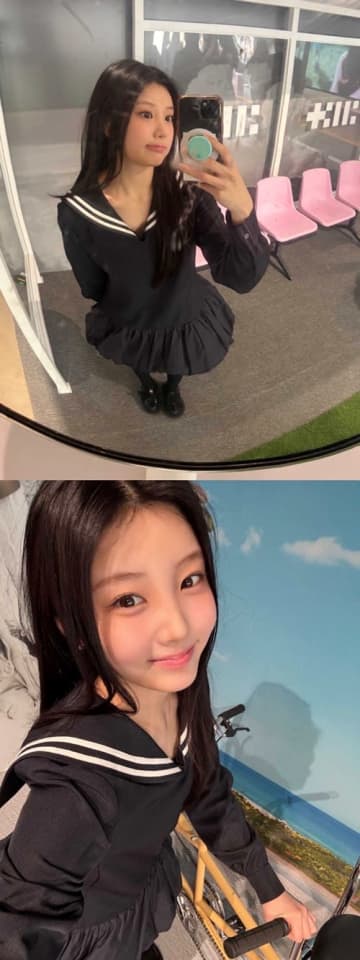 まさに初恋ビジュアル…ILLIT・ウォンヒ、制服風ワンピースで“清楚かわいい”魅力全開！【PHOTO】