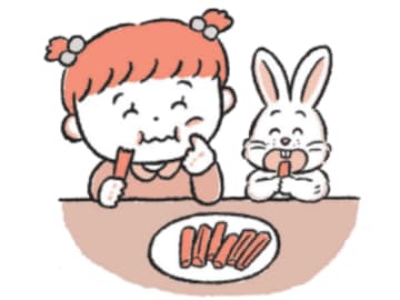 前歯でかじる、奥歯で噛む！詰め込み食べはNG！噛む習慣を育てる食事法【歯並びをよくする離乳食・幼児食】