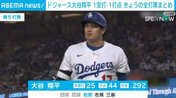 大谷翔平 1安打・1打点 6対5でドジャース勝利