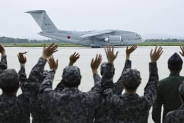 空自輸送機、ジブチへ出発　邦人退避に備え情勢分析