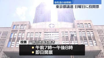 東京都議選、22日（日）に投開票　参院選前哨戦