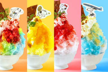 “スポーツをするスヌーピー”をテーマにしたカラフルなかき氷が登場！「ピーナッツ カフェ」で