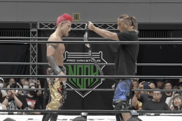 【ノア】GHCジュニア王者YO-HEYが小峠撃破！HAYATAが登場「次は、俺や」“夫婦対決”が決定！