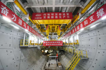 通甬高速鉄道蘇州東トンネル、第2シールド区間の掘削開始　中国江蘇省