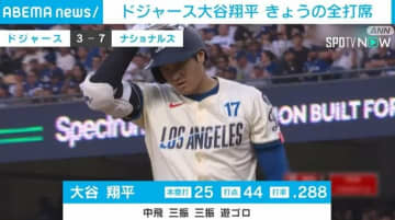 大谷翔平、22日は4打数ノーヒット 3対7でドジャース敗れる