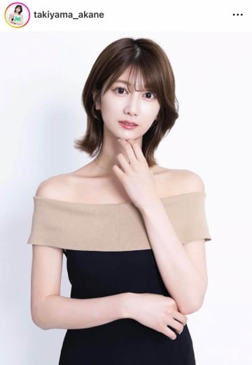 元NMB48のABEMAアナ・瀧山あかね、赤ミニスカ＆ノースリワンピで美しさオーラ全開「可愛いさヤバい」