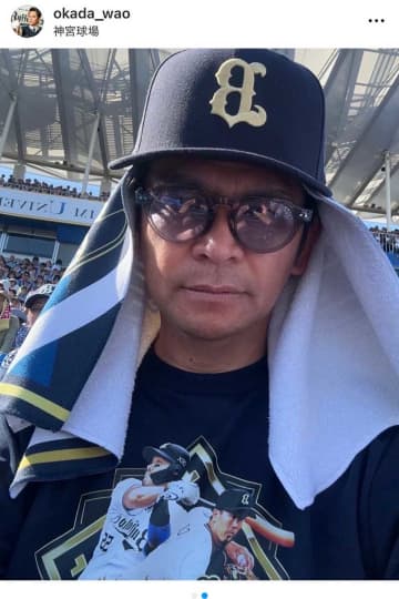 親子で野球観戦　岡田圭右の“現地報告”にネット反応「英才教育」「やはり来ておられた」