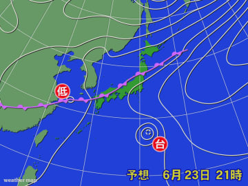 台風2号が発生　前線に向かって北上する暖湿気に注意