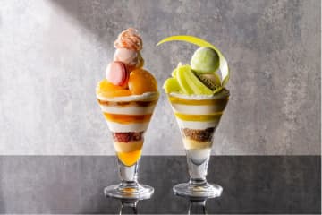 桃やメロンを楽しむ夏のご褒美パフェ2種が登場！品川のラグジュアリーホテルより