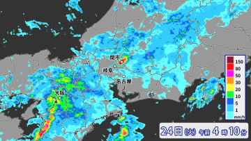 岐阜県で1時間に約120ミリの猛烈な雨　記録的短時間大雨情報
