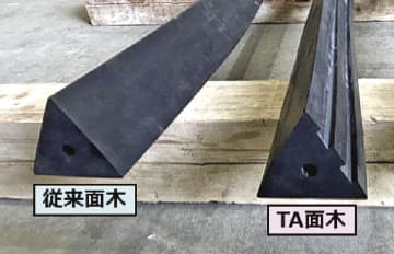 戸田建設／山岳トンネル工事の面木に凹凸でモルタル発見容易に、供用後の剥落防止