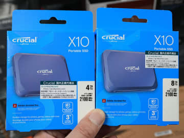 USB 3.2 Gen2x2対応のポータブルSSD「X10」がCrucialから、8TBモデルは87,800円