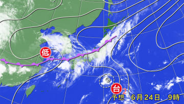 九州～東北　24日（火）午後も大気不安定　25日（水）は関東や東北で大雨のおそれ