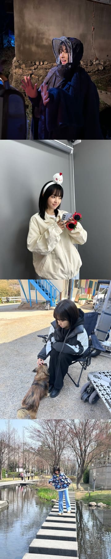 童顔女優パク・ボヨン、『未知のソウル』現場でのオフショットに「癒される」【PHOTO】