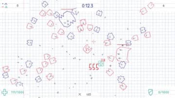 1プレイ10分の手軽さで中毒性抜群！見た目も操作もシンプルな無料シューティング『Squared Notebook Fight』配信
