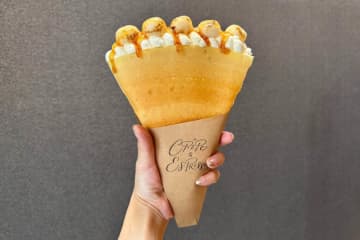 クレープ専門店「クレープとエスプレッソと」大阪・天王寺に、もちもち団子×みたらしクリームの限定メニュー
