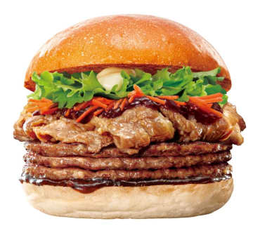 ロッテリア「肉（29）の日」、牛プルコギバーガーの約2倍の量の牛カルビ肉「キング 牛プルコギバーガー」など販売
