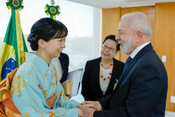 佳子さまがルーラ大統領表敬＝「殿下お迎えする栄光に浴した」