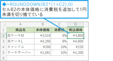 【Excel Q&A】本体価格から税込価格を求めるには？