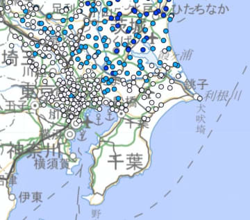 【速報】関東でM4．4の地震　東京、千葉、茨城、埼玉、神奈川など首都圏で広く揺れる　最大震度3　震源は茨城県北部