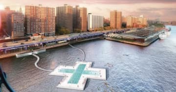 「川に浮かぶプール」の建設開始！ 新たな水遊びスポット誕生？
