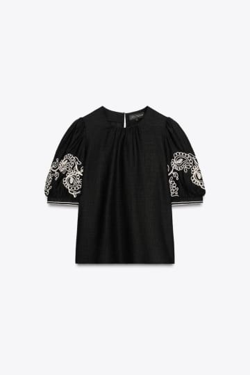 【ZARA】大人のこなれ見えに！「刺繍トップス」で差をつけて