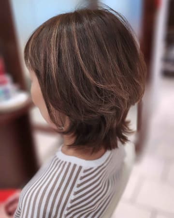 ＜50代のこなれヘア＞白髪ぼかしとも相性◎な【レイヤーカット】