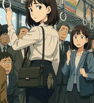電車内で女性のスカートにセミ！ 親切な男性の「セミついてますよ」が引き金となり車内は……【再配信】