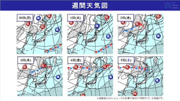 週間天気　夏空続くも1日(火)以降は全国的に『ゲリラ豪雨』発生の可能性！来週末は『熱帯低気圧』の動向にも注意