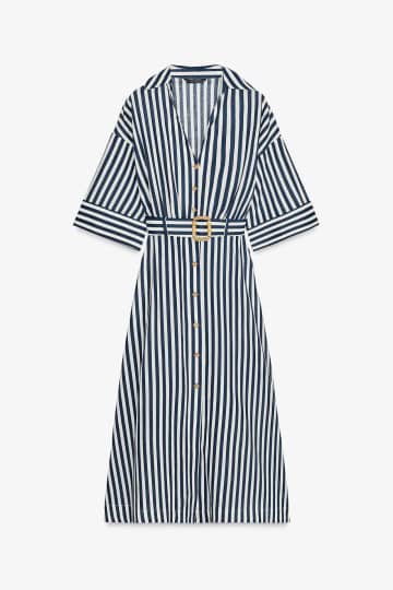 【ZARA】40・50代のサマ見え♡「ストライプ柄ワンピ」
