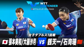 【女子ダブルス1回戦】張本美和/大藤沙月 vs 銭天一/石洵瑶｜WTTコンテンダーザグレブ2025