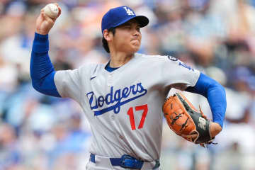 大谷翔平、今季３度目の二刀流はメジャー自己最速164キロ！ ２回無失点もバットでは３三振。ドジャースは完敗で連勝は５でストップ