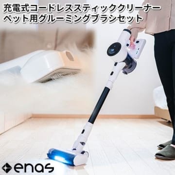 ストリーム、充電式コードレススティッククリーナーとペット用ブラシセット