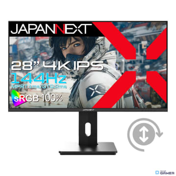 4K×144Hz×USB-C給電対応！JAPANNEXTの28インチゲーミングモニターが登場―KVM機能搭載