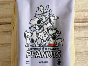 【PEANUTS最新付録】2層構造で大容量♪ 歴代スヌーピー勢揃いの「スタンドポーチ」でたよ！