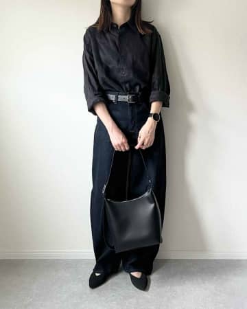 「夏の黒重く見える問題」→ 解決！【ユニクロのリネンシャツ】で作る♡「垢抜けコーデ」