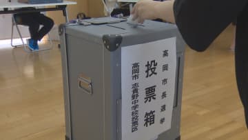 高岡市長選挙　投票率は55.65％ 前回選挙を3.06ポイント下回る