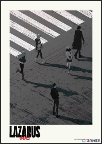 アニメ「LAZARUS ラザロ」最終13話放送を記念して都市の横断歩道を進む5人の姿を描いた最新ビジュアルが公開！