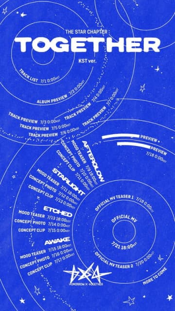 TOMORROW X TOGETHER、アルバム『The Star Chapter: TOGETHER』プロモーションスケジューラーを公開