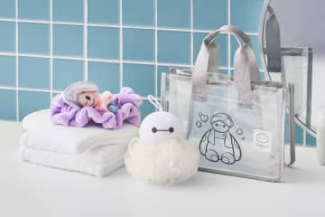 ベイマックス・スティッチ・ヤングオイスターの入浴グッズ発売。ヘアターバン、スポンジ、スパバッグ