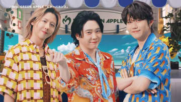 Mrs. GREEN APPLE、ローソン新CMで息の揃った“Lポーズ”披露　“ミセス流・夏の楽しみ方”を語る