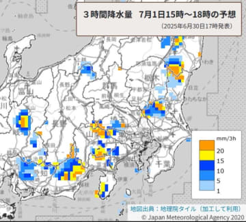 埼玉で落雷や竜巻などの激しい突風、降ひょう、局地的な激しい雨に注意　1日昼過ぎから【気象情報】
