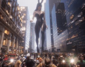 巨女サンドボックス『GiantessPlayground』VR対応アップデート配信―罵倒と共に建物も車も踏みつぶす美女を見上げよう